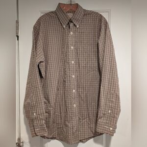Brooks Brothers Brown Checked Button-Down M